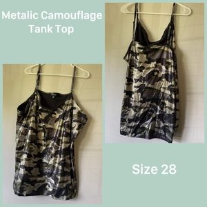 Torrid NWOT Shimmer Camo Scoop Neck Cami- Size 5X